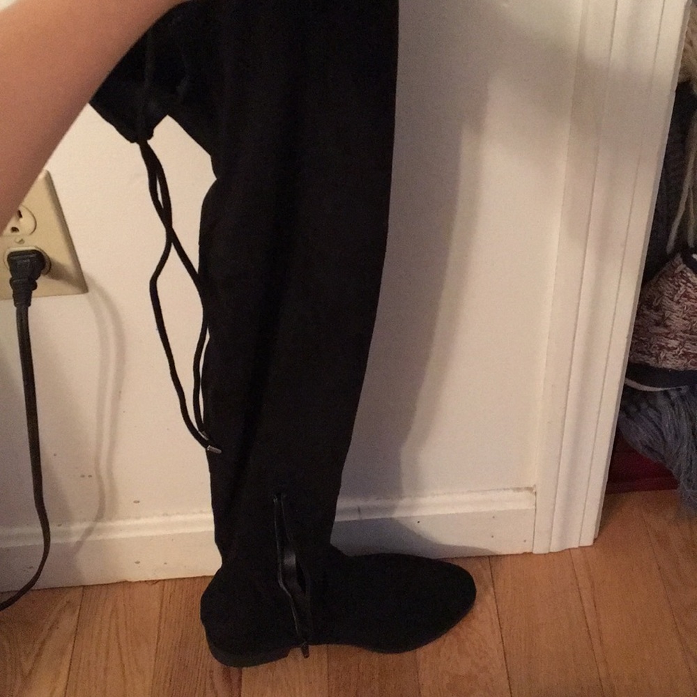 black knee high boots
